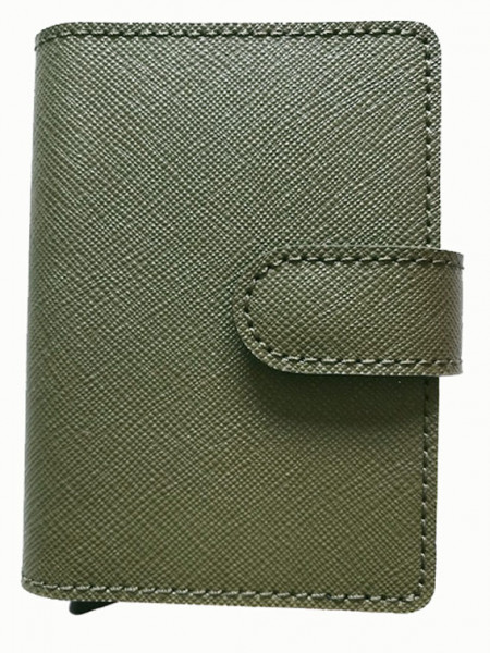 CC14 | Tech-Wallet in Khaki leather