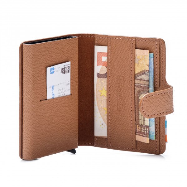 RFID-safe Tech-Wallet in ACORN leather