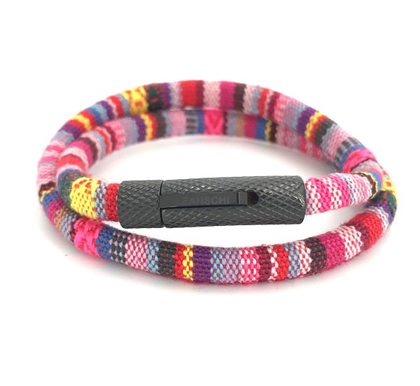 BRRG-0938 | MC ROPE DBT Wristband multicoloured (LADIES size)